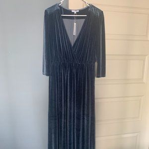 Baltic Born Blue Velvet Maxi Dress